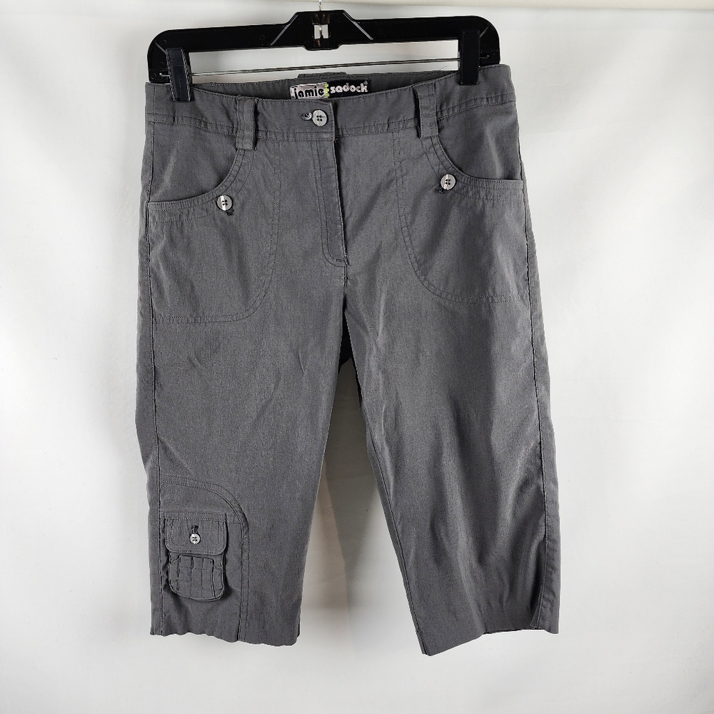Jamie Sadock Womens Skinnylicious Golf Knee Capri Gray Size 4 (28x14)
